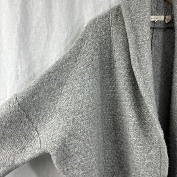 Inhabit Gray Wool Alpaca Blend Cocoon Coat Womens Size S2 Cozy Oversize - Picture 6 of 16